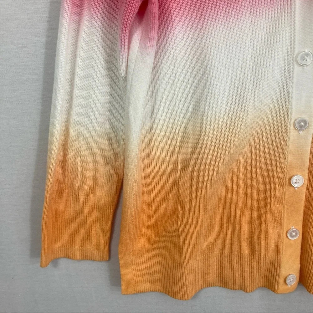 Talbots Color Block Colorful Knit Stretch‎ Long Sleeve Button Cardigan XL Petite - Picture 8 of 11